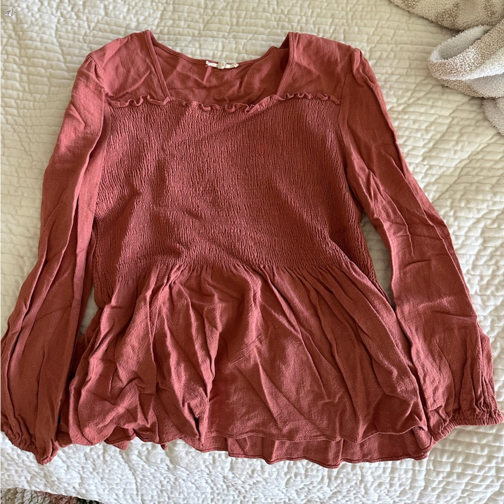 Rust Long Sleeve Top